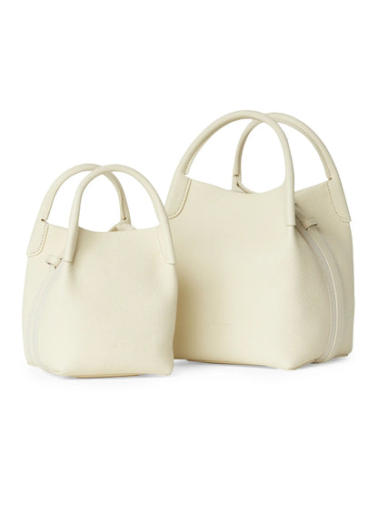 Loro Piana Bale Leather Top Handle Bag