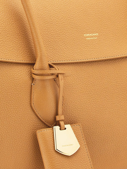 FERRAGAMO Large Firenze Leather Tote Bag