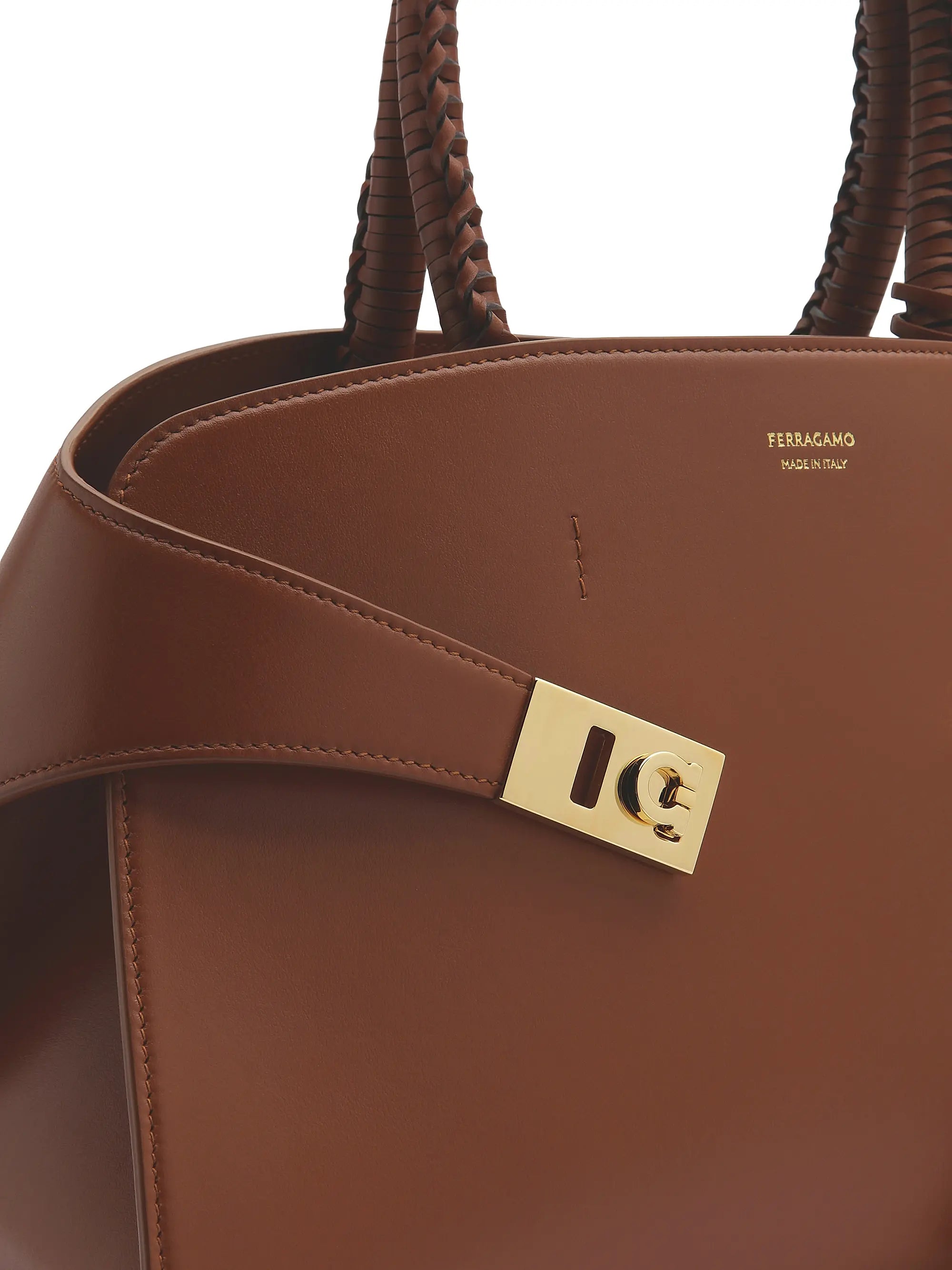 FERRAGAMO Hug Small Leather Top Handle Bag