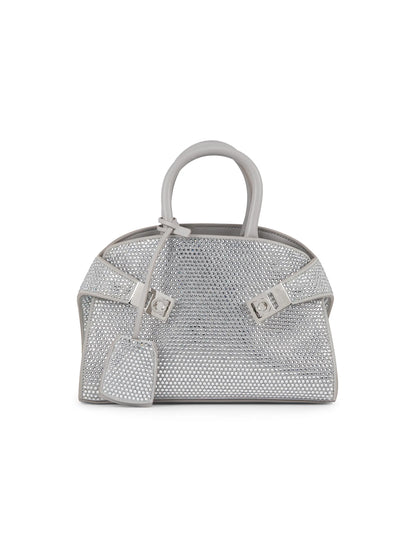 FERRAGAMO Mini Hug Embellished Leather Crossbody Bag