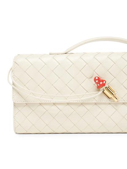 Bottega Veneta Andiamo Intrecciato Leather Top-Handle Clutch
