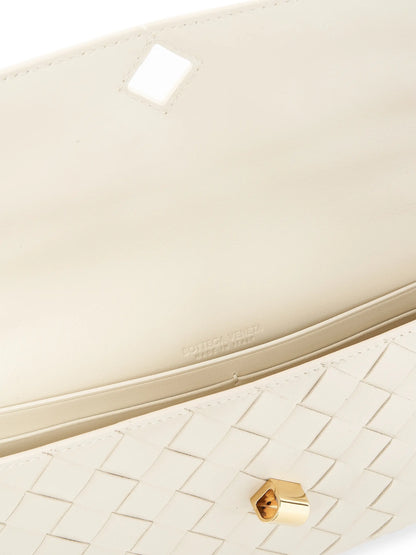 Bottega Veneta Andiamo Intrecciato Leather Top-Handle Clutch