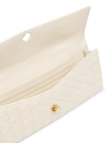 Bottega Veneta Andiamo Intrecciato Leather Top-Handle Clutch
