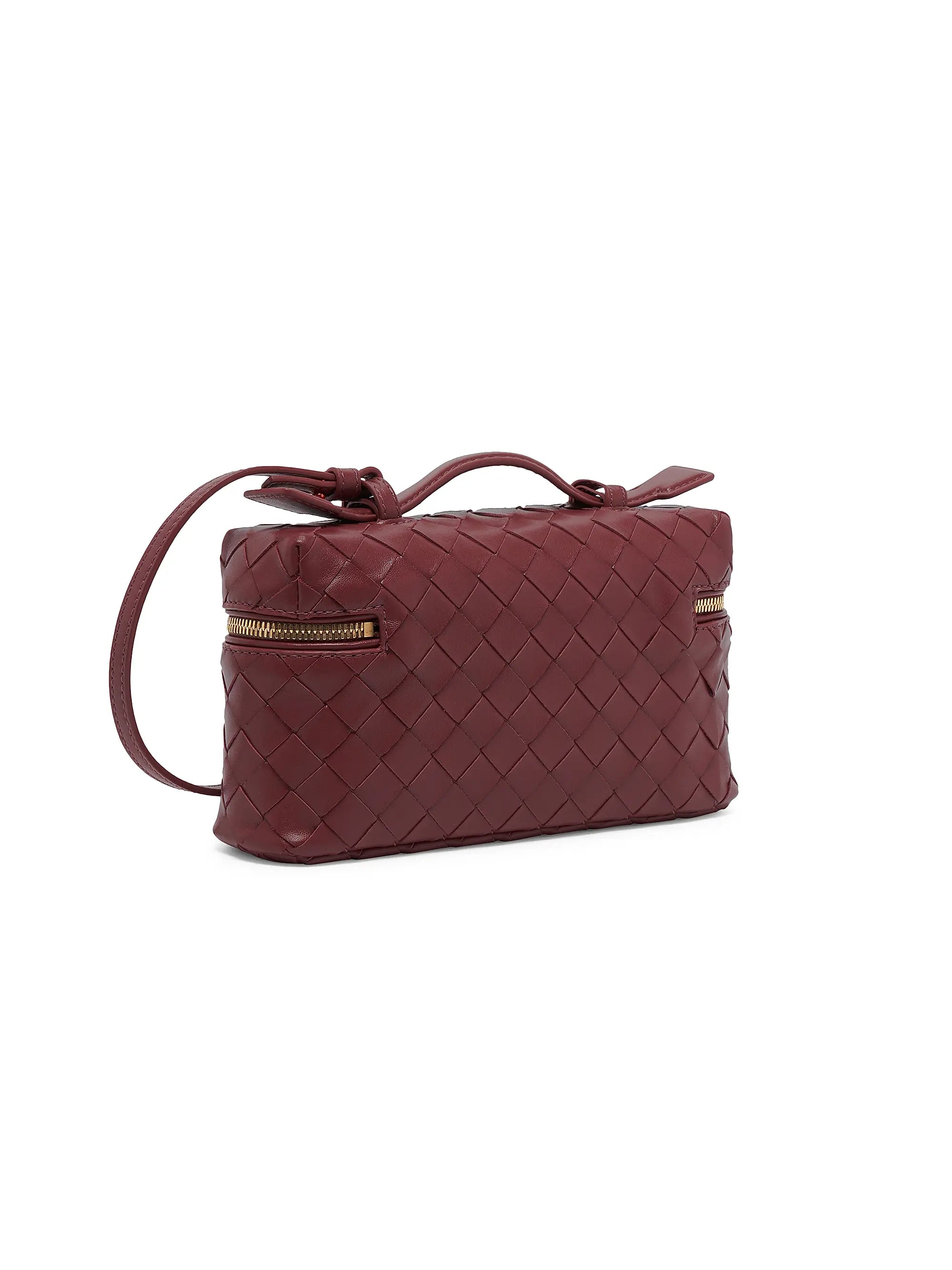 Bottega Veneta Bang Bang Intrecciato Leather Crossbody Vanity Case Bag