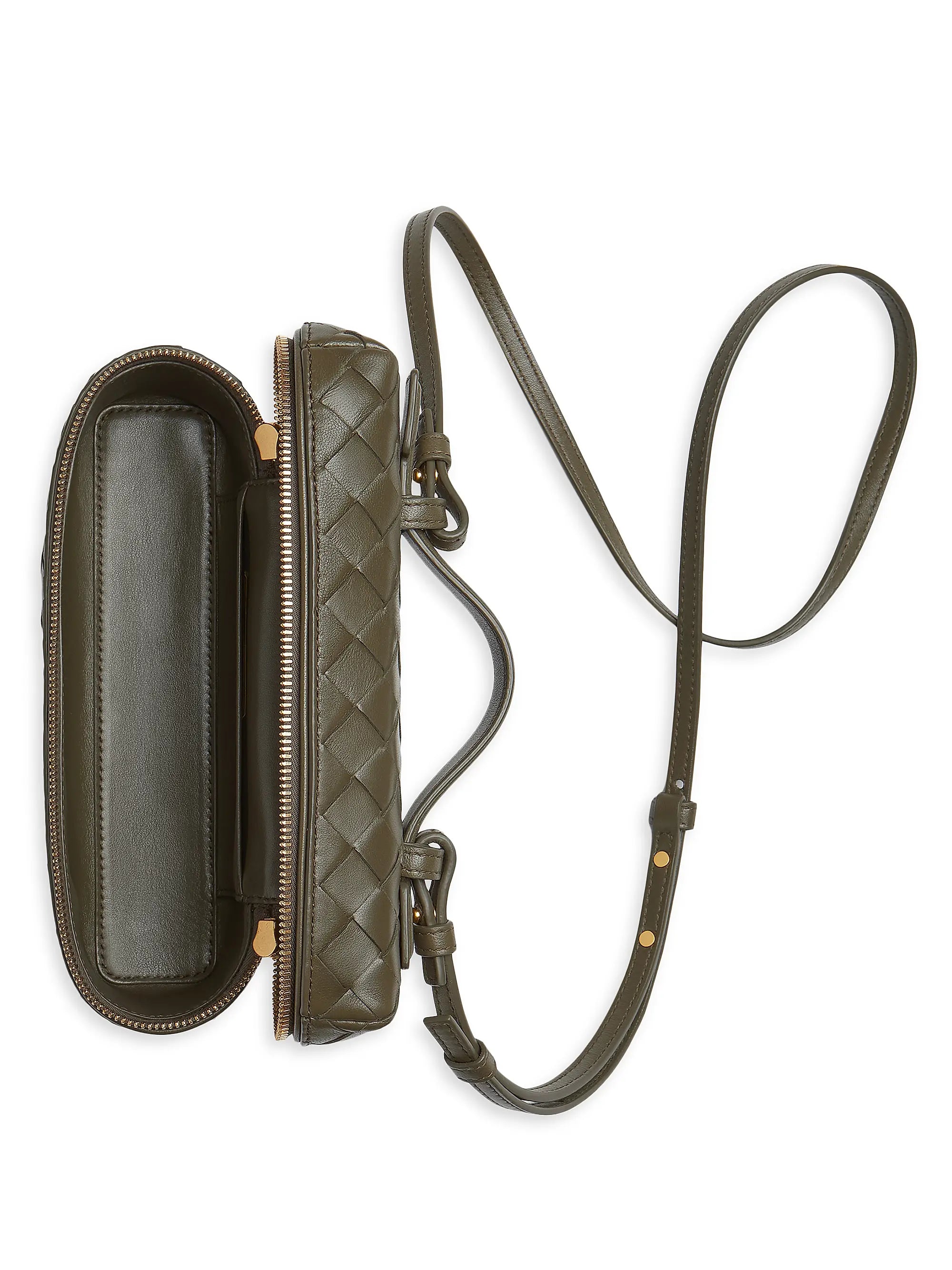 Bottega Veneta Bang Bang Intrecciato Leather Crossbody Vanity Case Bag