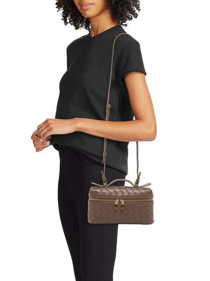 Bottega Veneta Bang Bang Intrecciato Leather Crossbody Vanity Case Bag