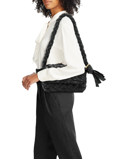 Bottega Veneta Città Intrecciato Leather Shoulder Bag