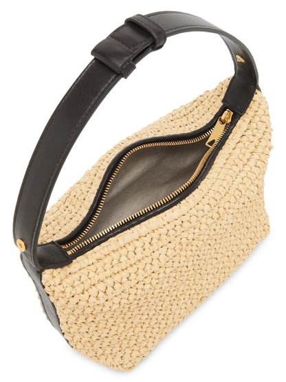Bottega Veneta Mini Wallace Raffia Shoulder Bag