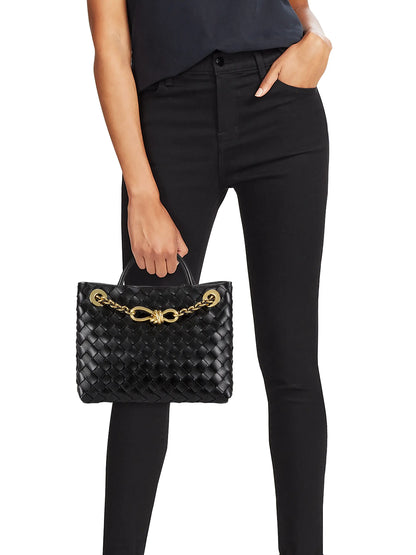 Bottega Veneta Small Andiamo Intrecciato Leather Top-Handle Bag