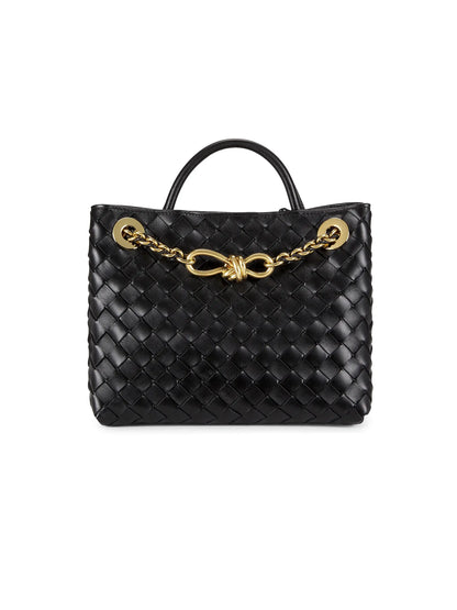 Bottega Veneta Small Andiamo Intrecciato Leather Top-Handle Bag
