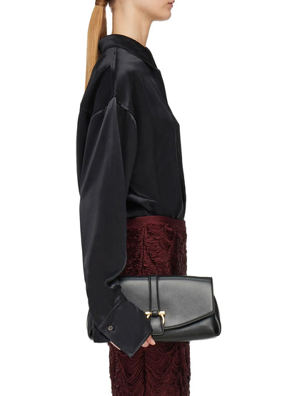 FERRAGAMO Medium New Line Leather Shoulder Bag