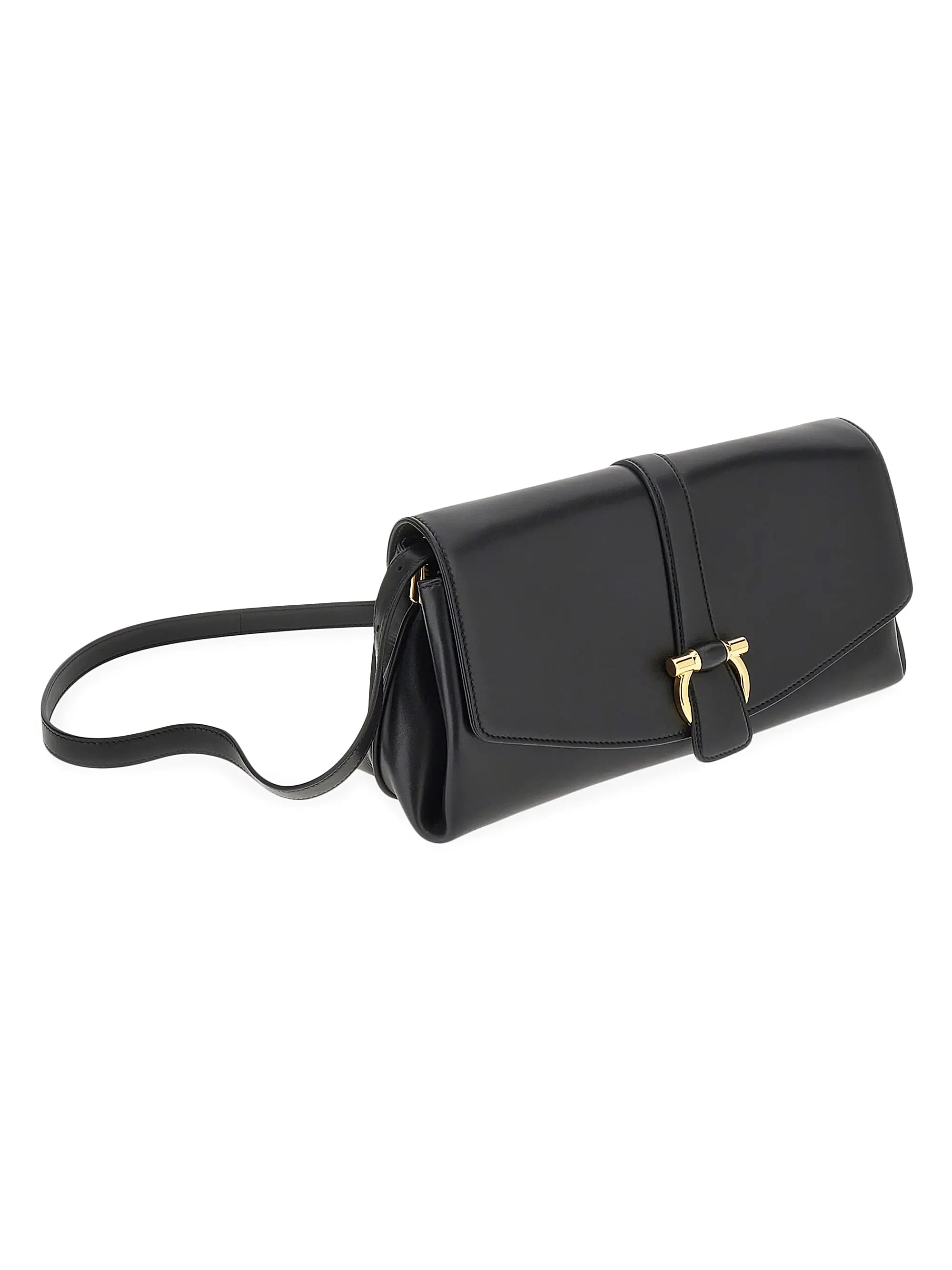FERRAGAMO Medium New Line Leather Shoulder Bag