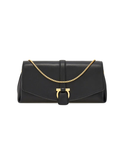 FERRAGAMO Medium New Line Leather Shoulder Bag