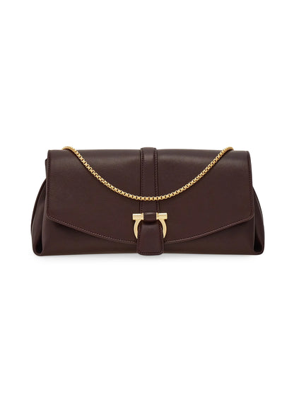 FERRAGAMO Medium F-Show Leather Shoulder Bag