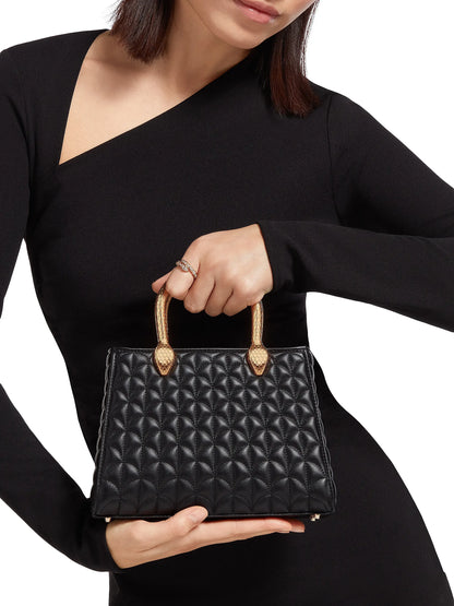 BVLGARI Serpenti Caracalla Matelassé Satchel