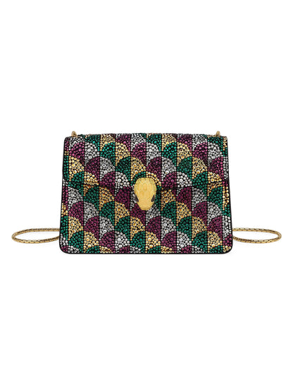 BVLGARI Serpenti Mini Suede Shoulder Bag