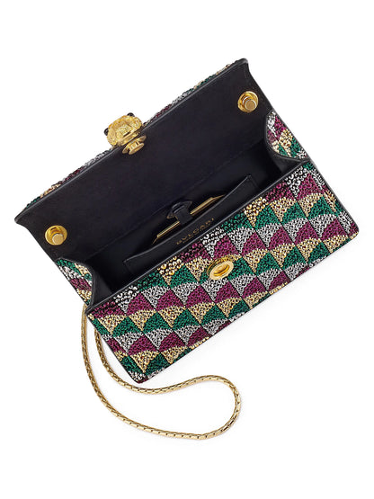 BVLGARI Serpenti Mini Suede Shoulder Bag