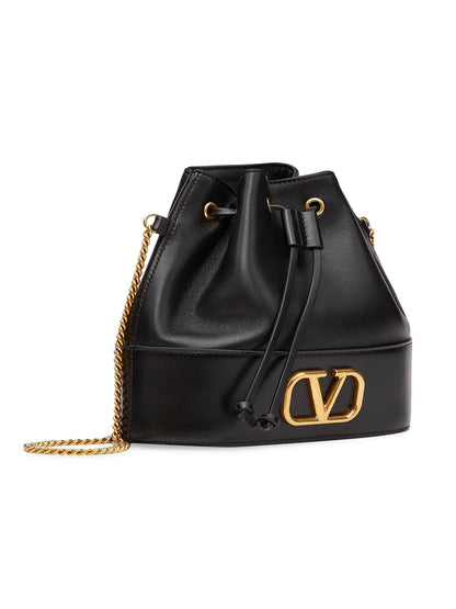 Valentino Garavani Mini Bucket Bag in Nappa with Vlogo Signature Chain