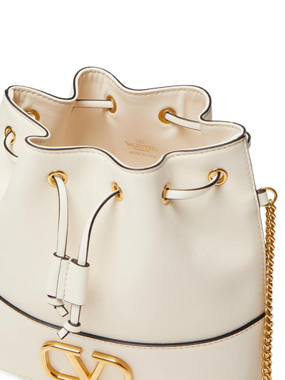 Valentino Garavani Mini Bucket Bag in Nappa with Vlogo Signature Chain