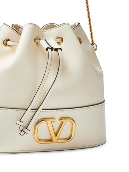 Valentino Garavani Mini Bucket Bag in Nappa with Vlogo Signature Chain