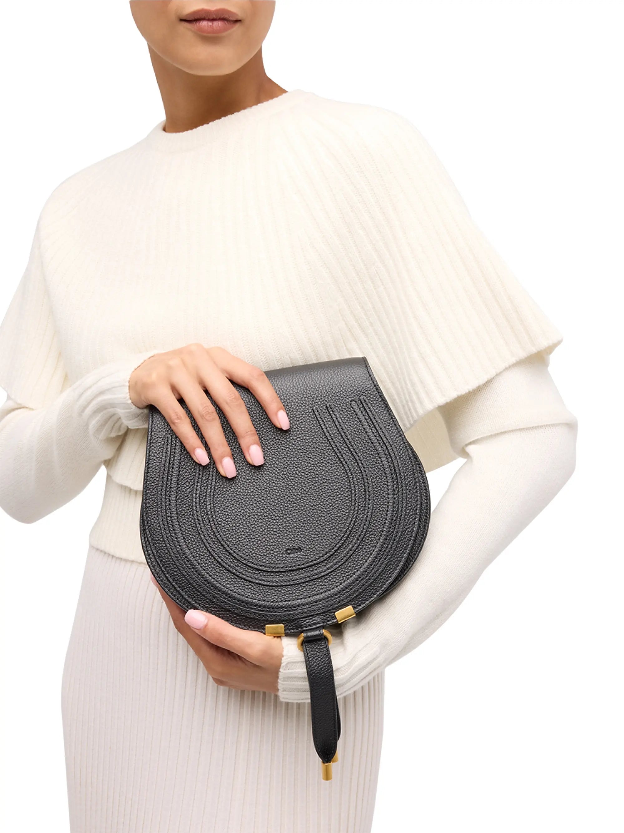 Chloé Marcie Leather Saddle Bag