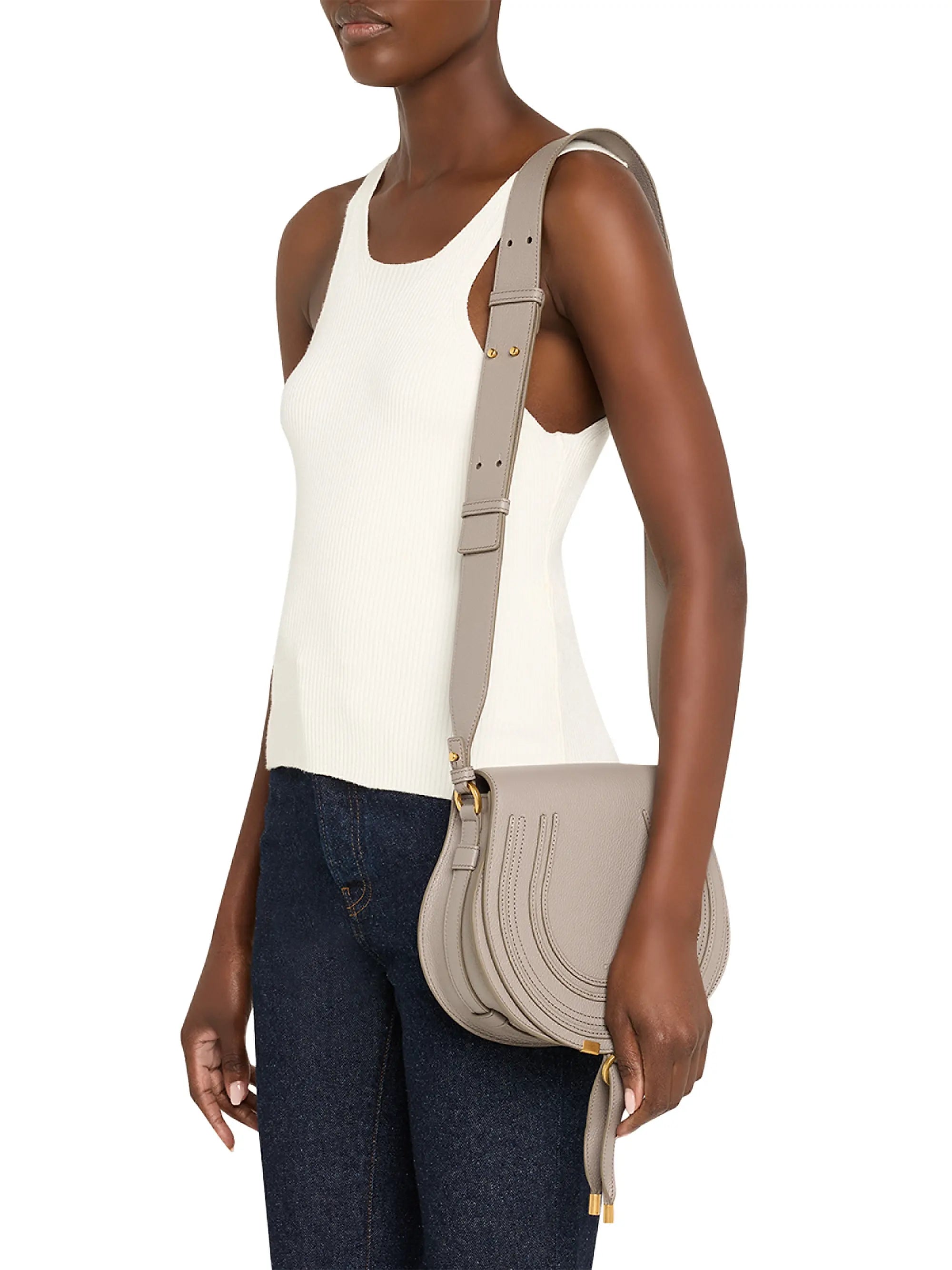 Chloé Marcie Leather Saddle Bag