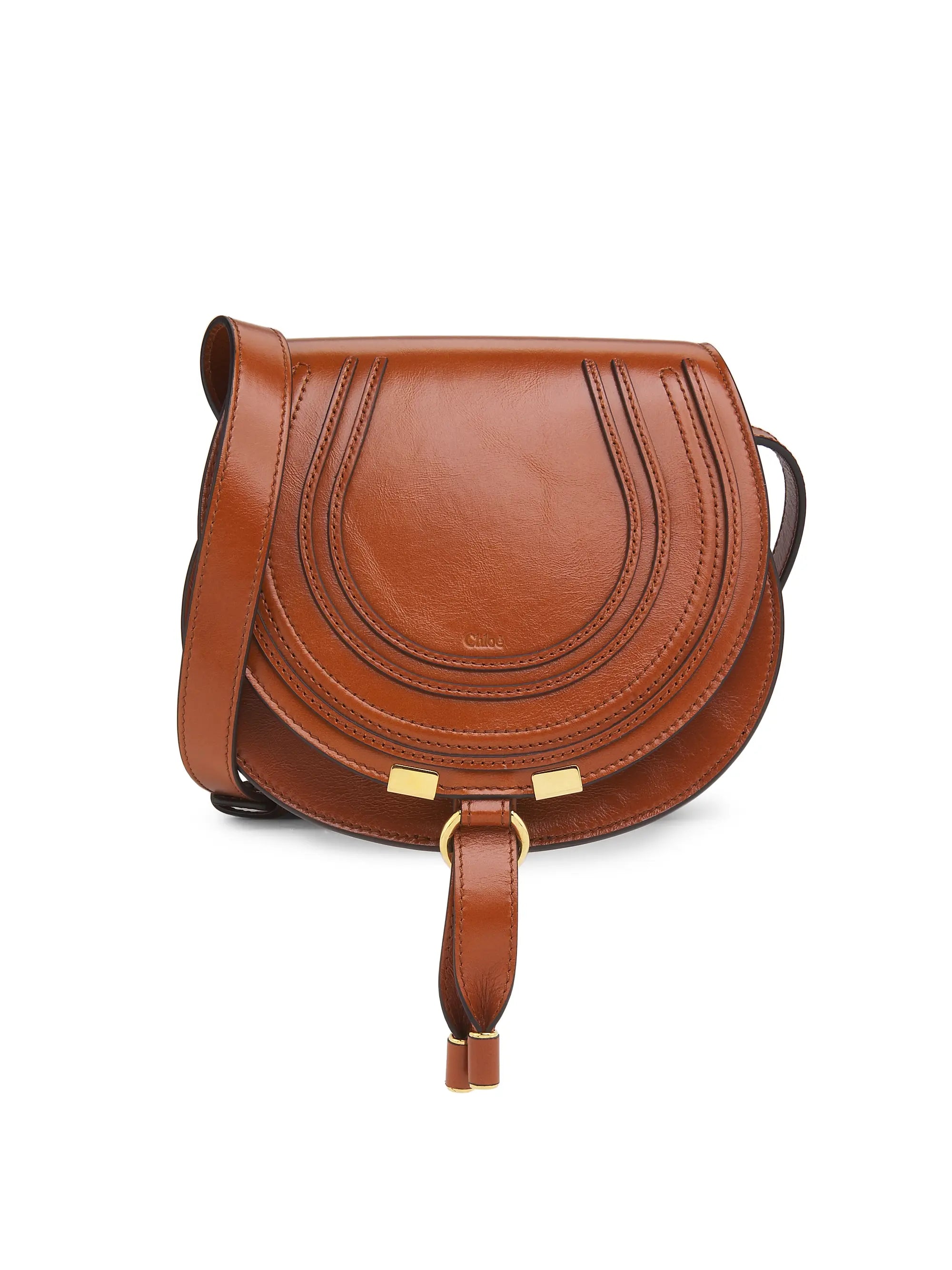 Chloé Small Marcie Leather Saddle Bag