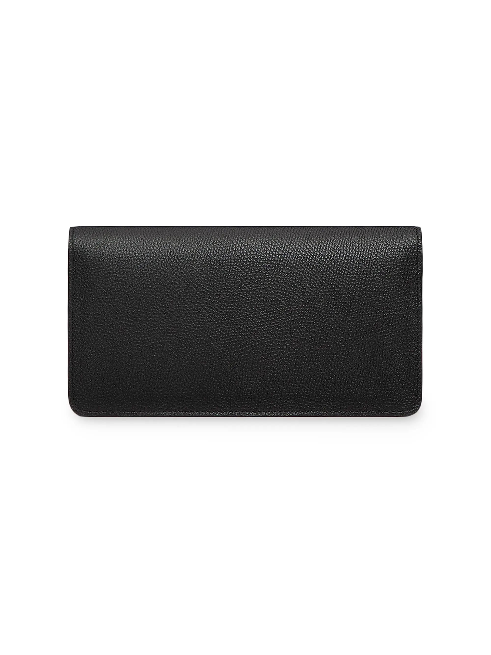 Valentino Garavani VLogo Signature Grainy Calfskin Wallet with Chain