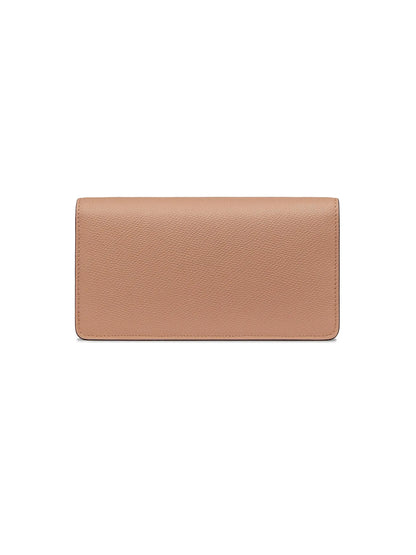 Valentino Garavani VLogo Signature Grainy Calfskin Wallet with Chain