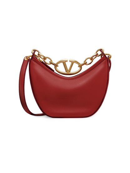 Valentino Garavani VLogo Moon Mini Hobo Bag in Nappa Leather