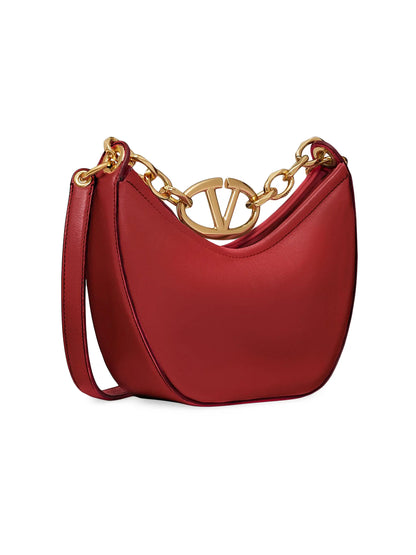 Valentino Garavani VLogo Moon Mini Hobo Bag in Nappa Leather