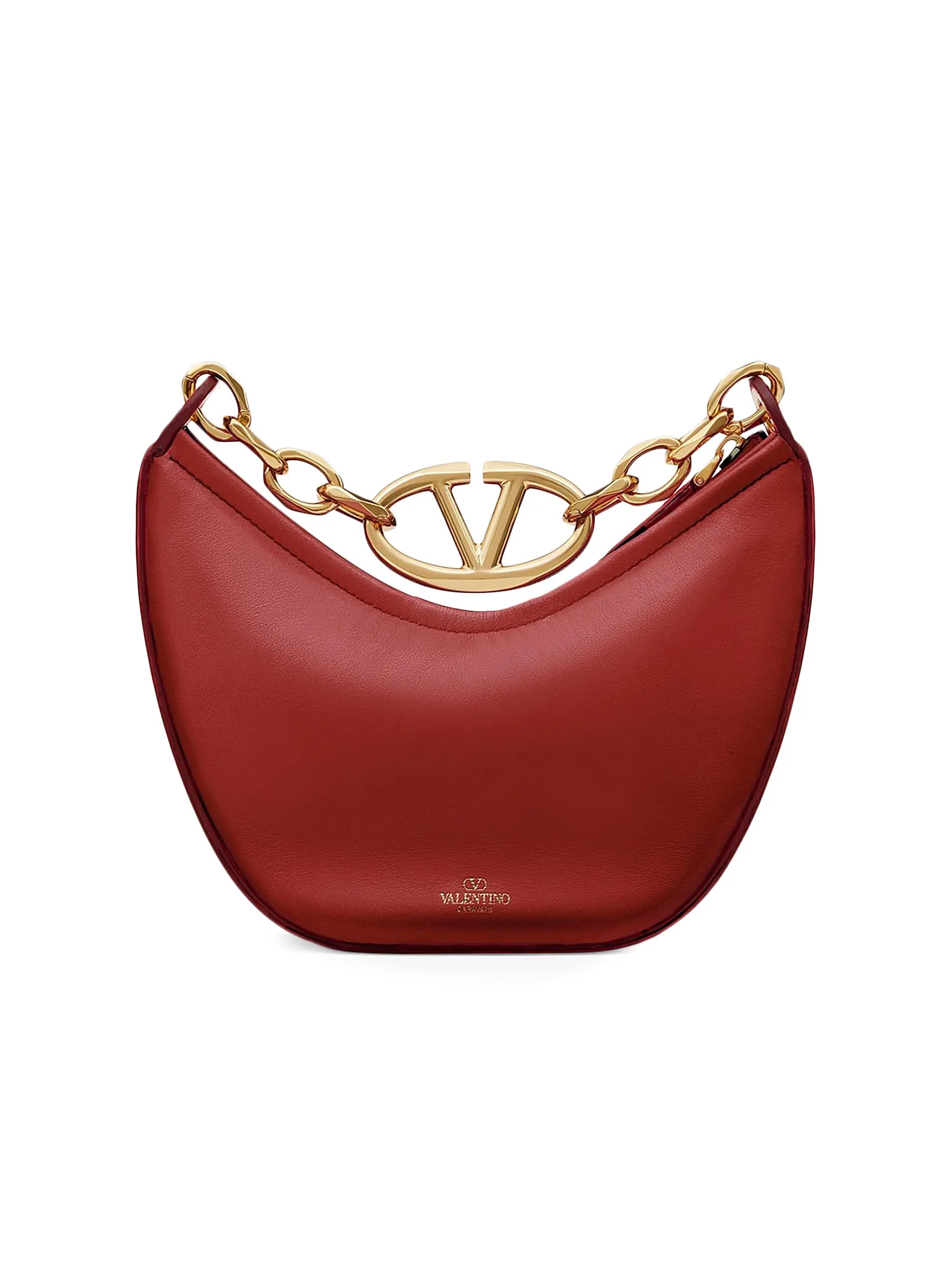 Valentino Garavani VLogo Moon Mini Hobo Bag in Nappa Leather