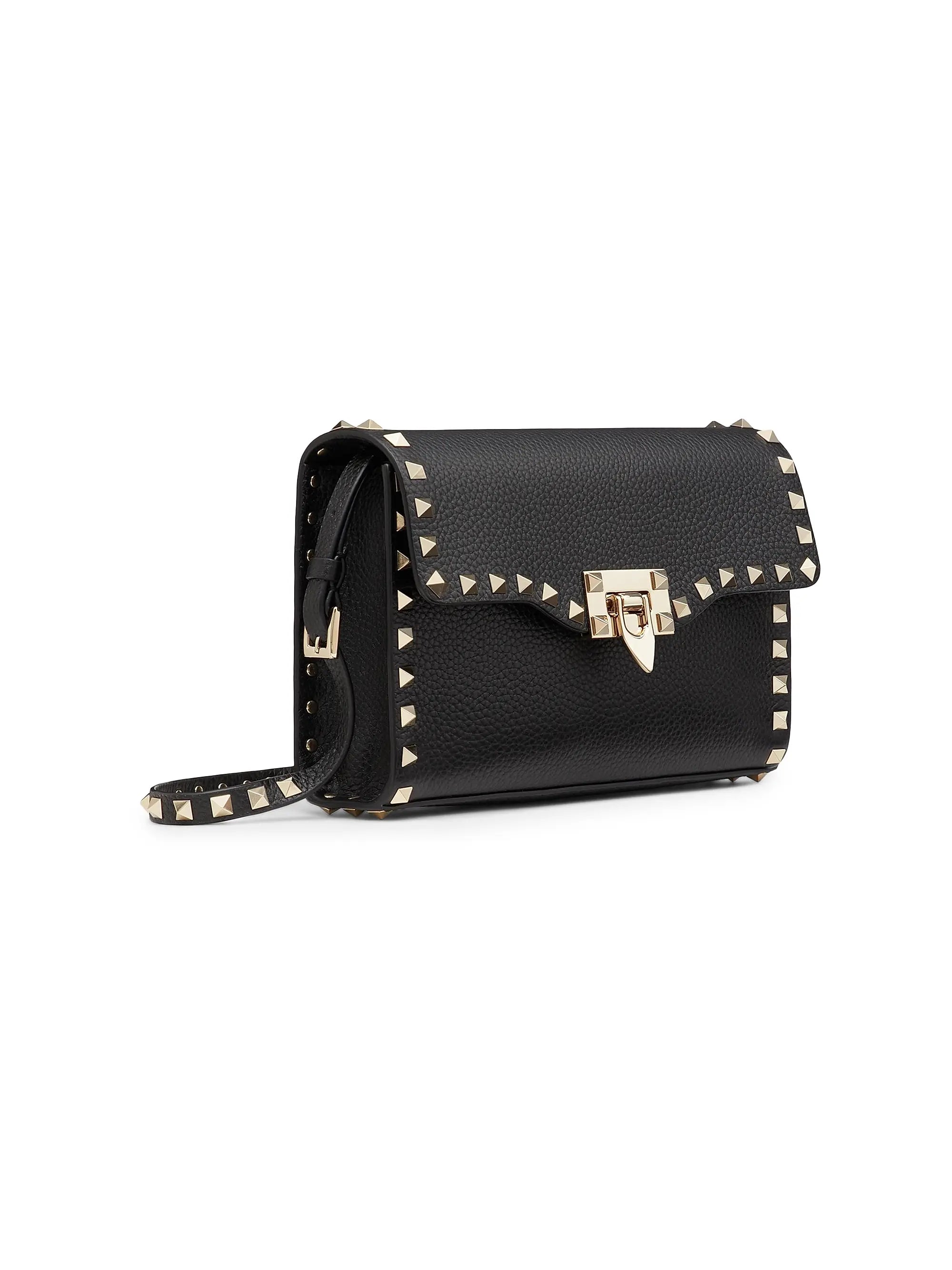 Valentino Garavani Small Rockstud Grainy Calfskin Crossbody Bag