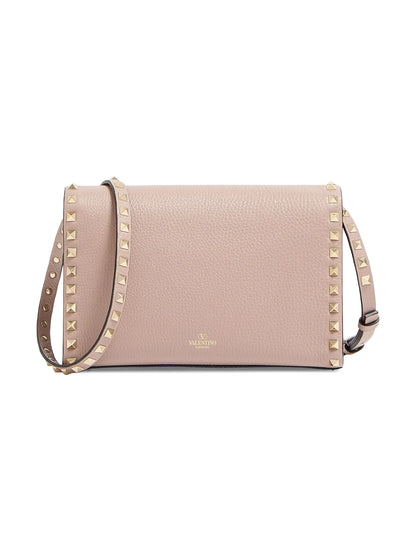 Valentino Garavani Small Rockstud Grainy Calfskin Crossbody Bag