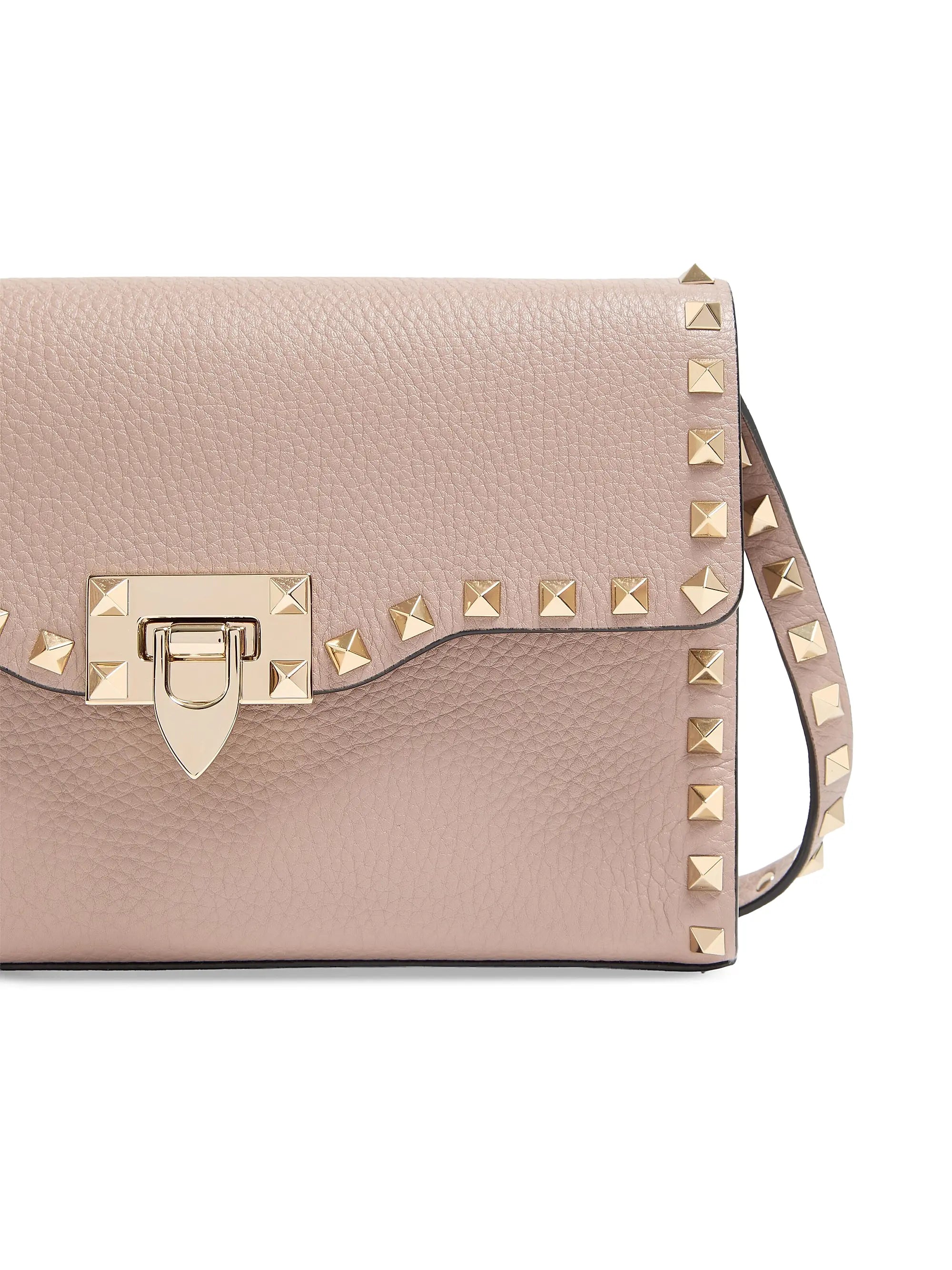 Valentino Garavani Small Rockstud Grainy Calfskin Crossbody Bag