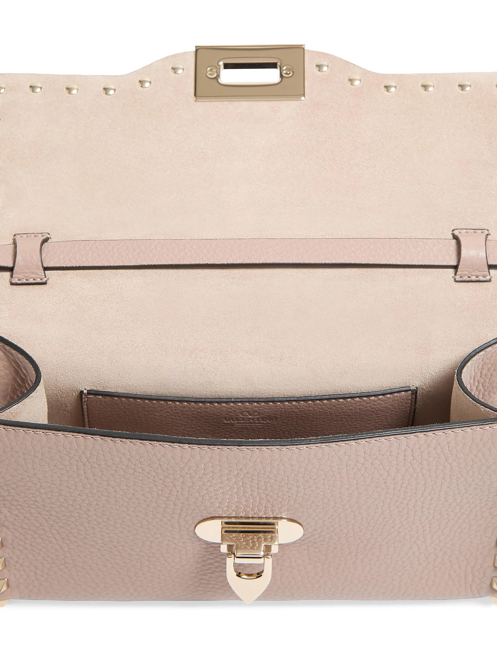 Valentino Garavani Small Rockstud Grainy Calfskin Crossbody Bag