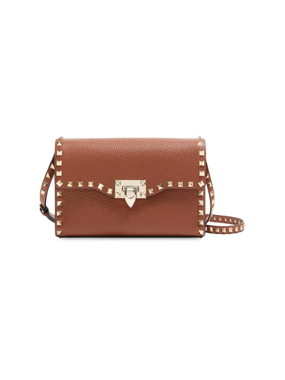 Valentino Garavani Small Rockstud Grainy Calfskin Crossbody Bag