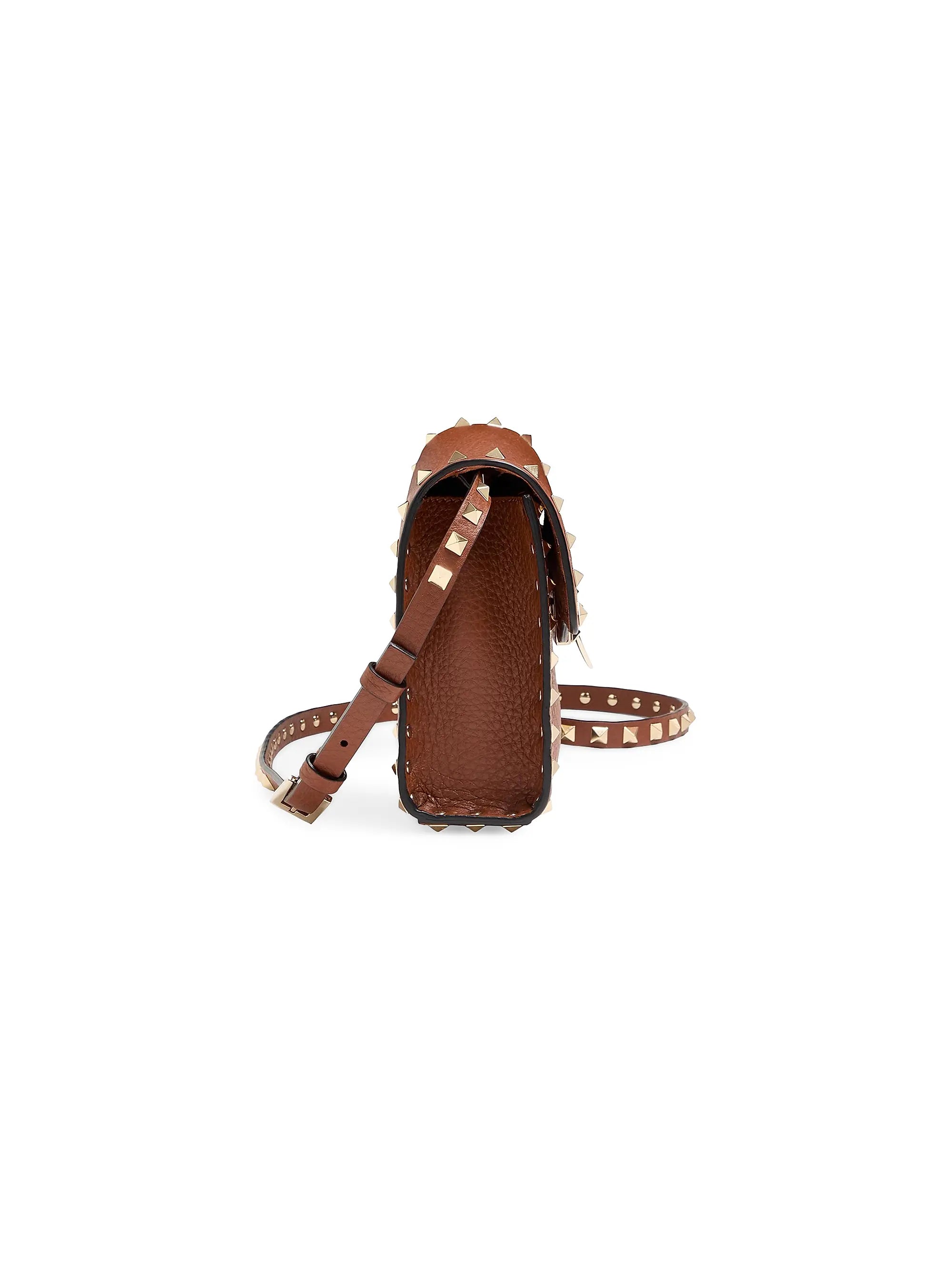 Valentino Garavani Small Rockstud Grainy Calfskin Crossbody Bag