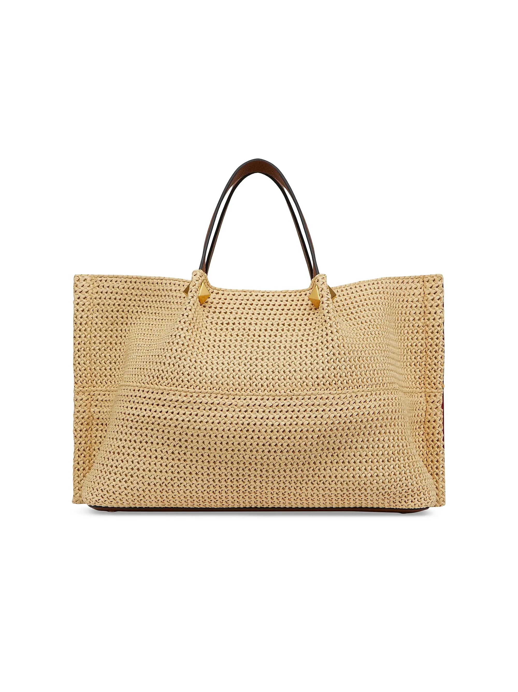 Valentino Garavani Medium Straw Summer Tote Bag