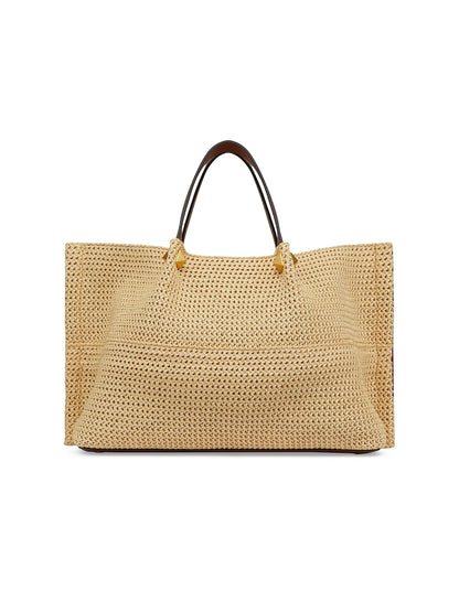 Valentino Garavani Medium Straw Summer Tote Bag
