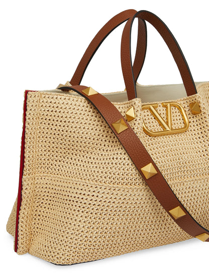 Valentino Garavani Medium Straw Summer Tote Bag