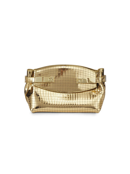FERRAGAMO Small Hug Sequined Leather Pouch