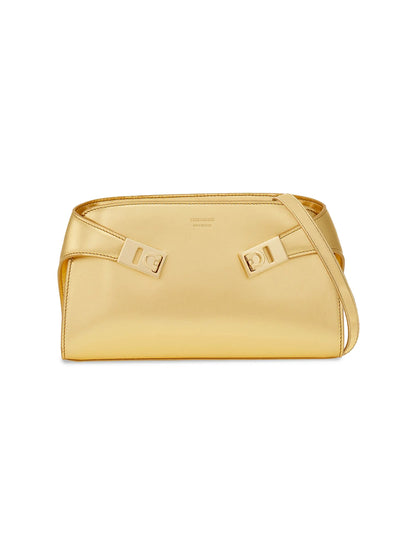 FERRAGAMO Hug Metallic Leather Crossbody Bag