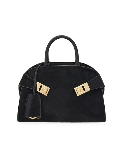 FERRAGAMO Hug Mini Leather Top-Handle Bag