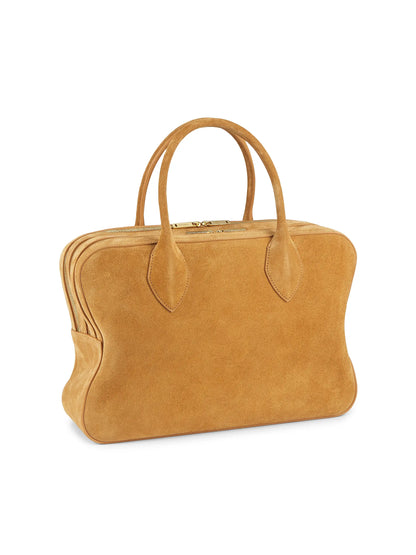 FERRAGAMO Stella Suede Three-Zip Top Handle Bag