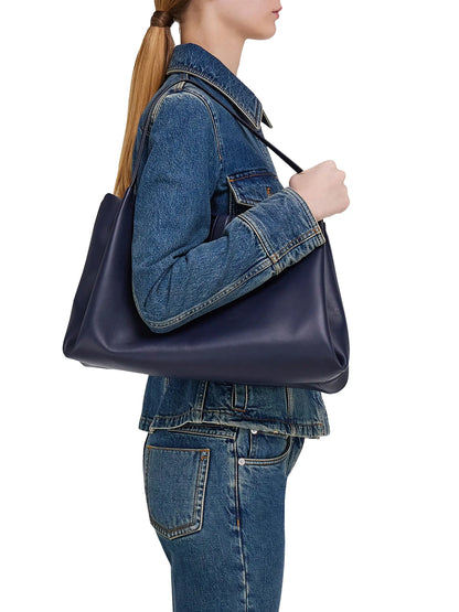 FERRAGAMO Medium New Line Leather Tote Bag