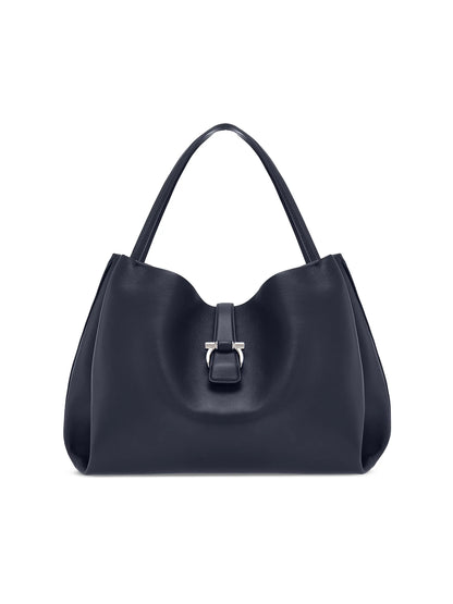FERRAGAMO Medium New Line Leather Tote Bag
