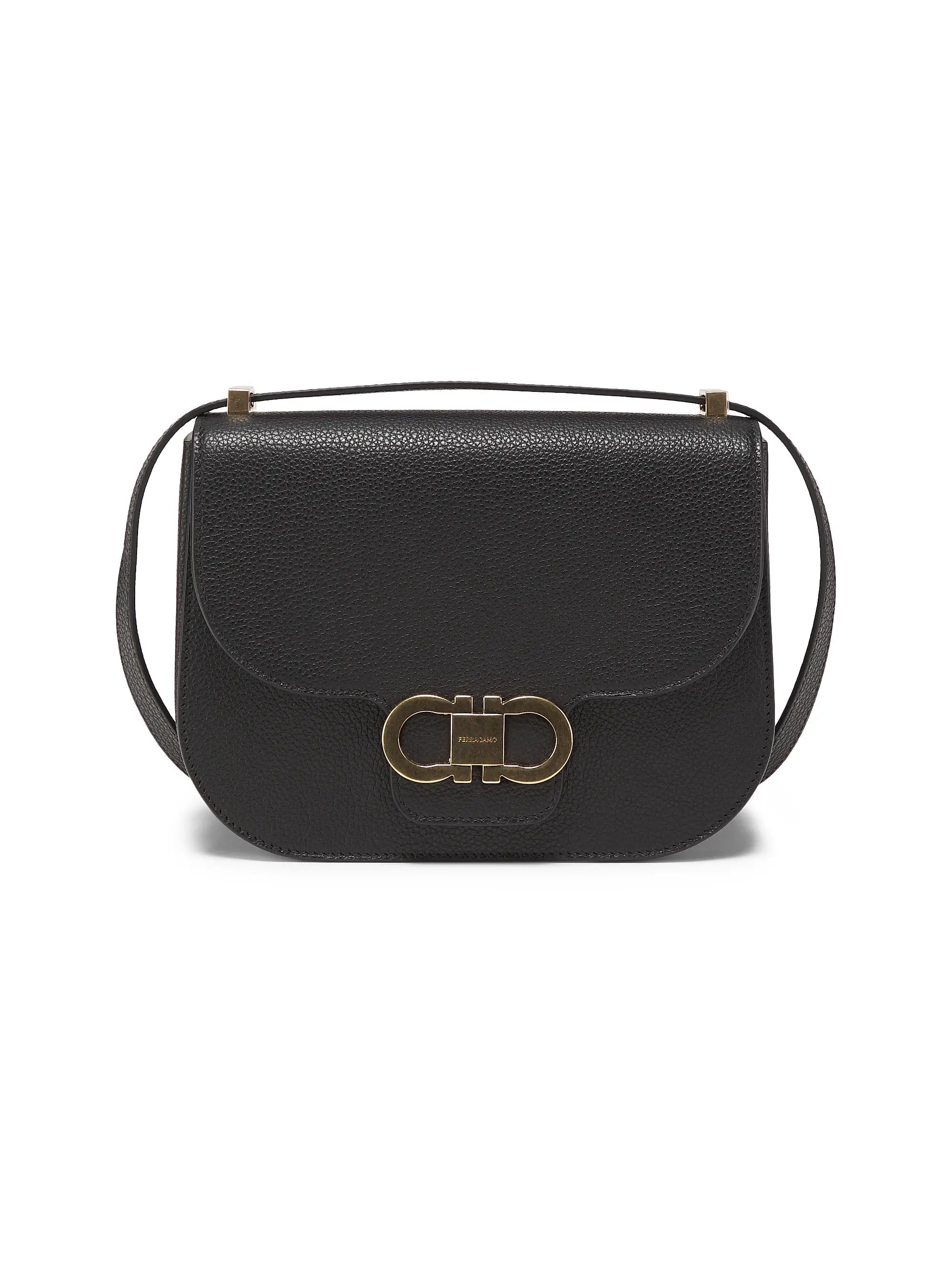 FERRAGAMO Small Double Gancio Saddle Bag
