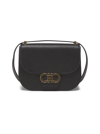 FERRAGAMO Small Double Gancio Saddle Bag
