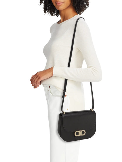 FERRAGAMO Small Double Gancio Saddle Bag